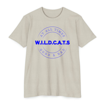 Wildcats Christian Blue Letters & Picture