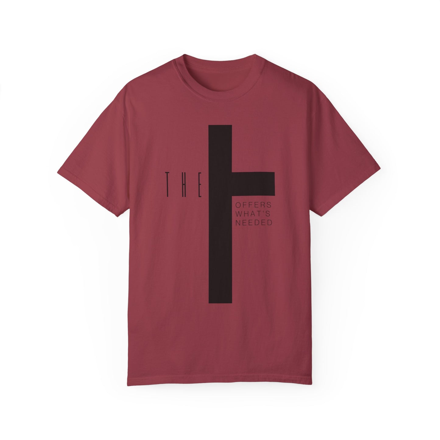 Adult T-Town Christian Black Letters & Cross