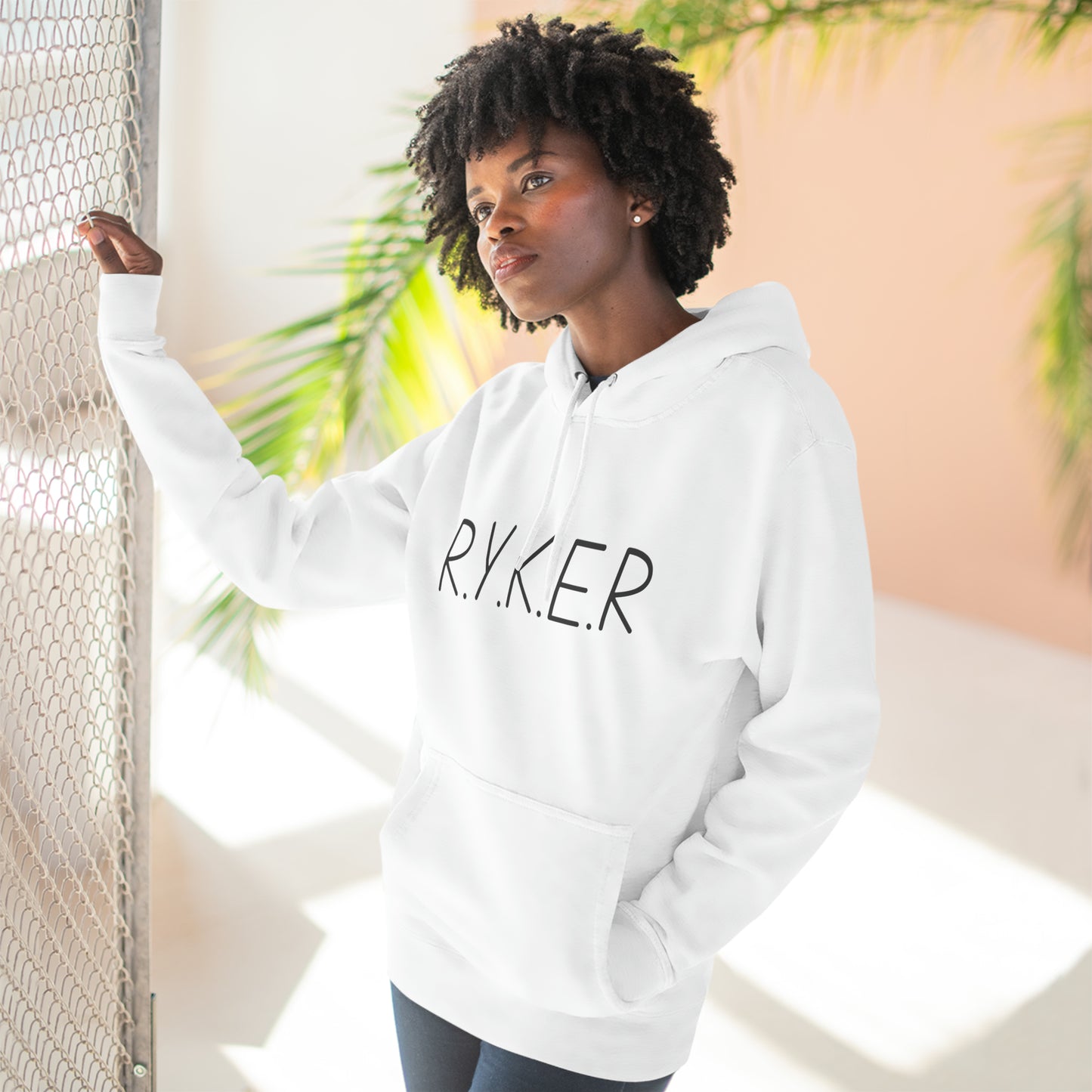 RYKER Christian Black Letters Hoodie