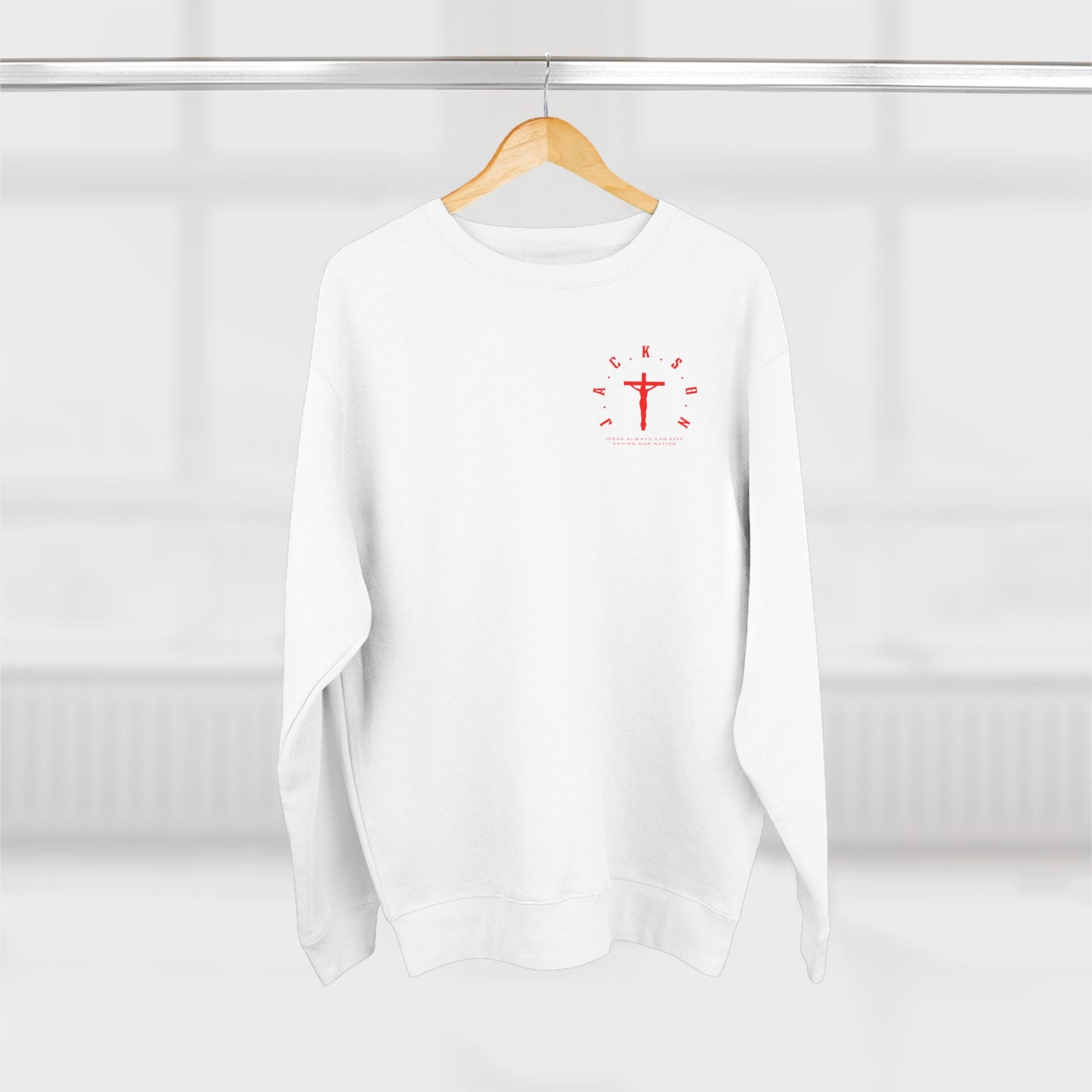 Jackson Red Cross & Letters Crewneck