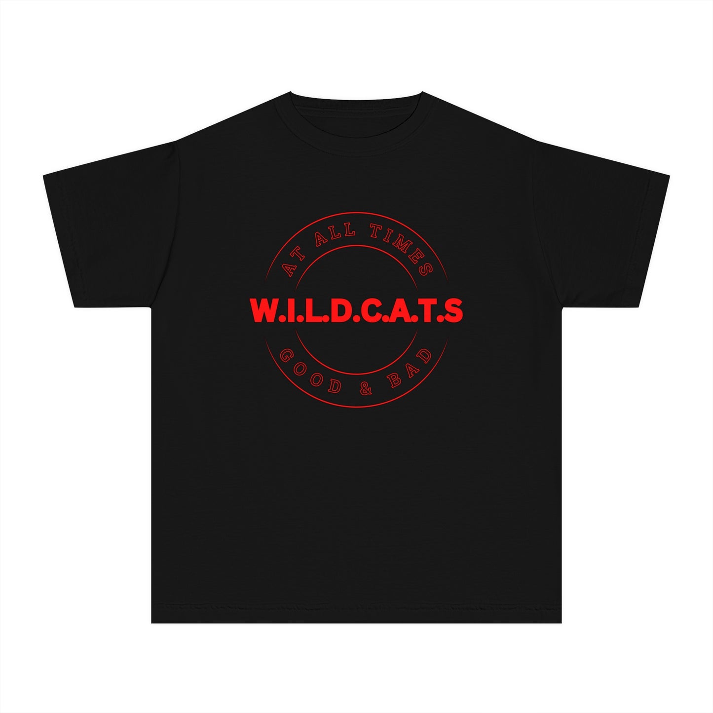 Youth Wildcats Christian Red Letters & Picture