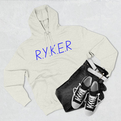 RYKER Christian Blue Letters Blended Hoodie