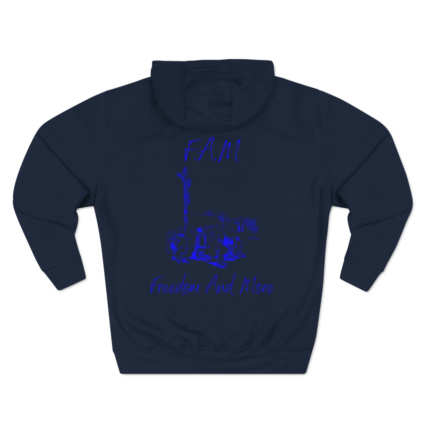 Fam Hoodie Blue Words