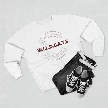 Wildcats Christian Marron Letters & Picture Crewneck