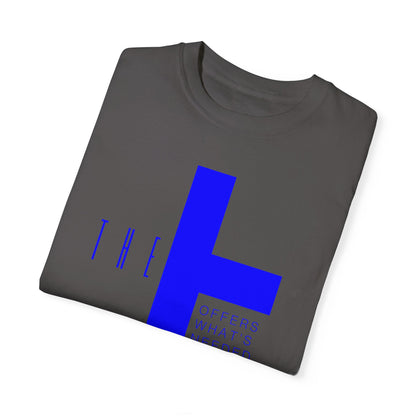 Adult T-Town Christian Blue Letters & Cross