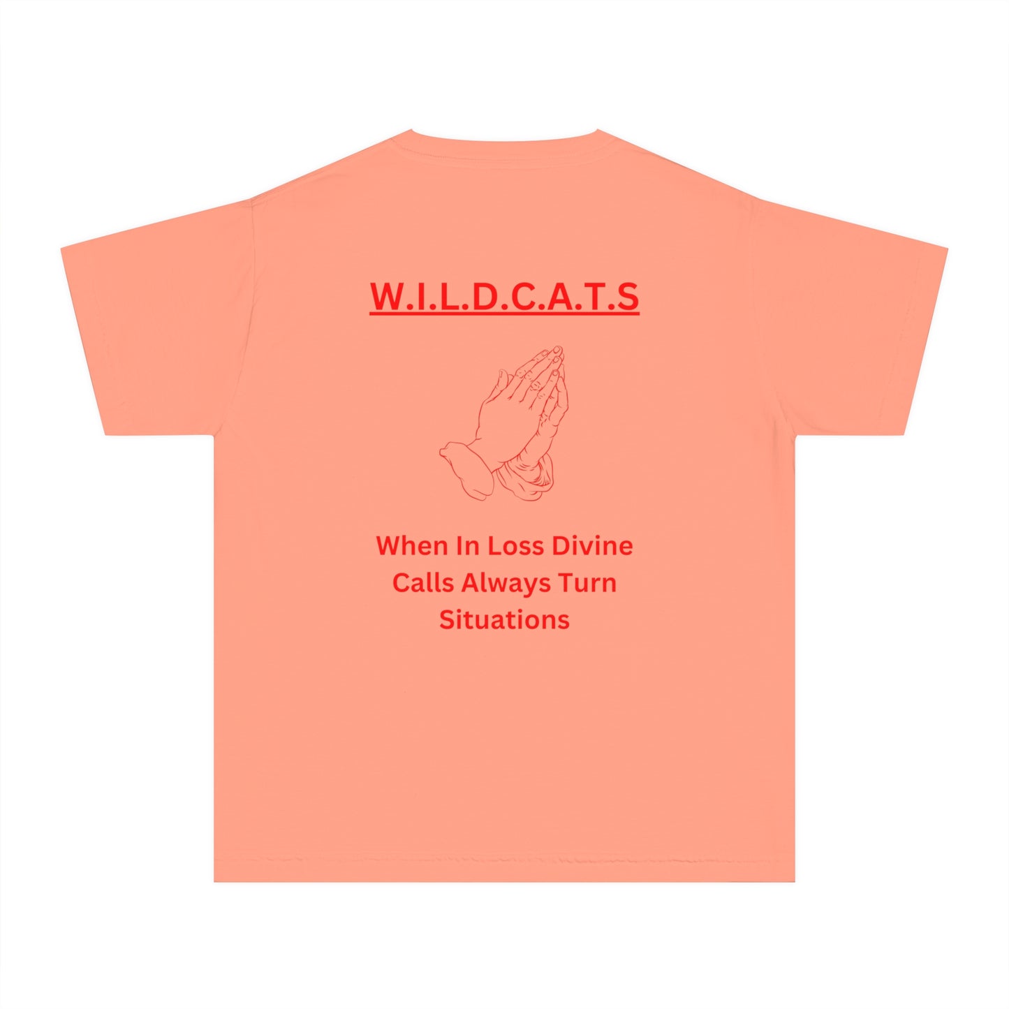 Youth Wildcats Christian Red Letters & Picture