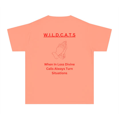 Youth Wildcats Christian Red Letters & Picture