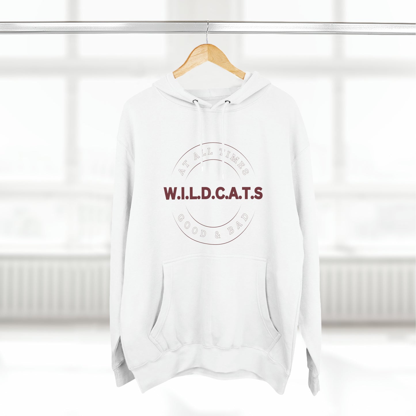 Wildcats Christian Marron Letters & Picture Hoodie