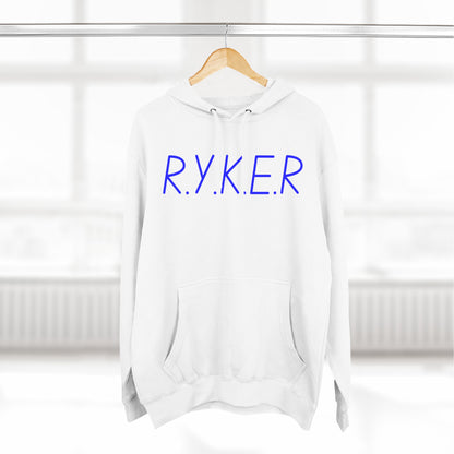 RYKER Christian Blue Letters Blended Hoodie