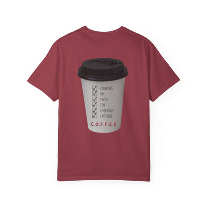 Adult Coffee Christian White Letters & Image