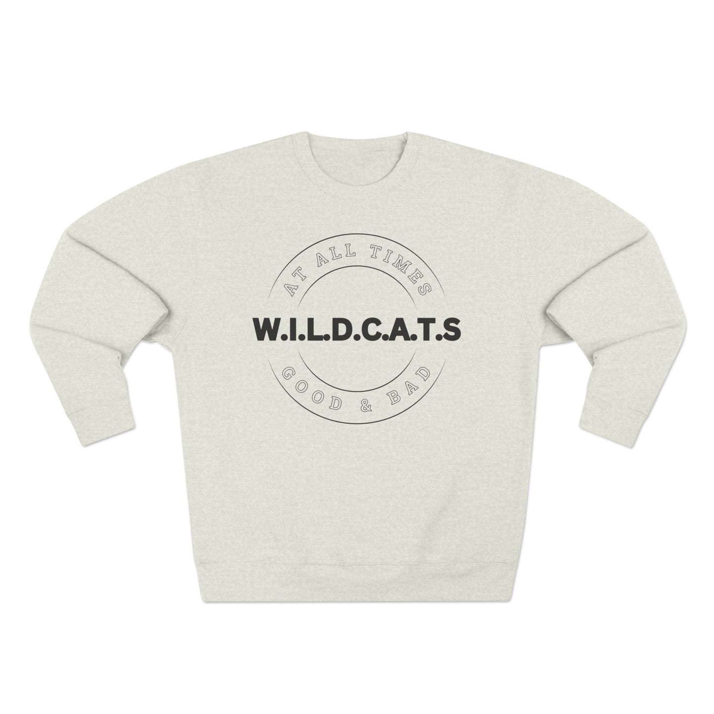 Wildcats Christian Black Letters & Picture Crewneck