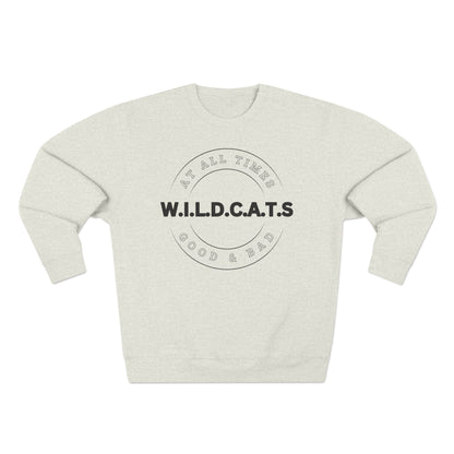 Wildcats Christian Black Letters & Picture Crewneck