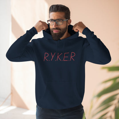 RYKER Christian Marron Letters Hoodie