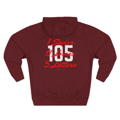 Adult 105 Christian Red and White Letters Hoodie