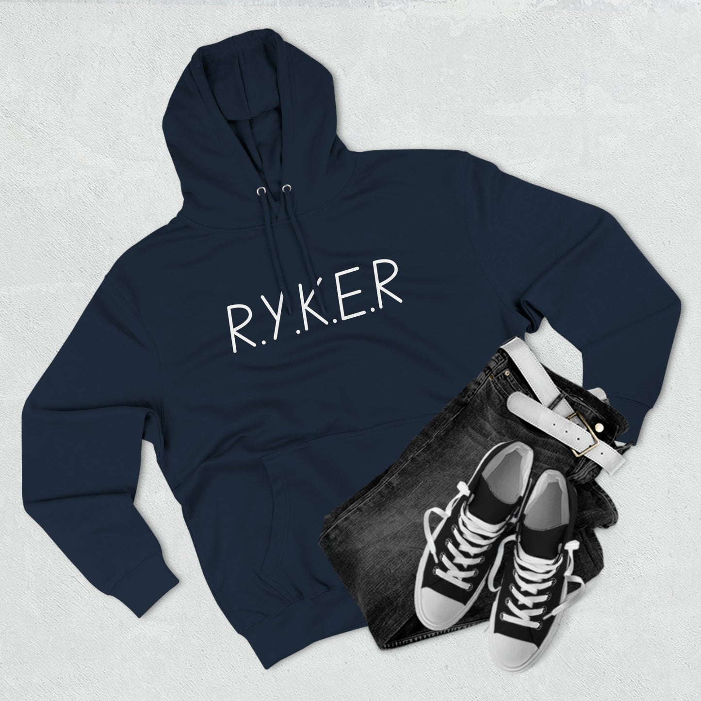 RYKER Christian White Letters Hoodie