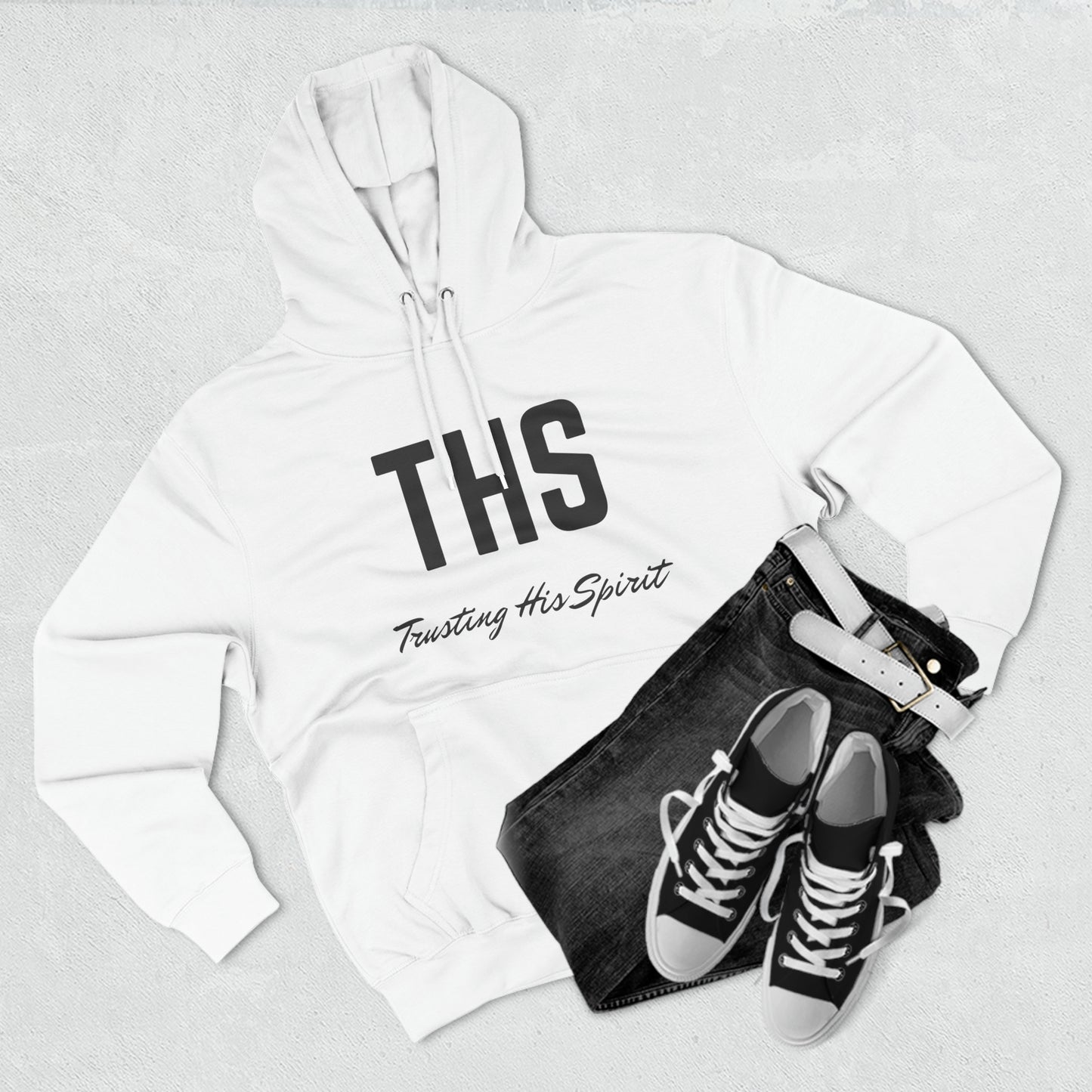 Adult THS Christian  Black Letters Hoodie