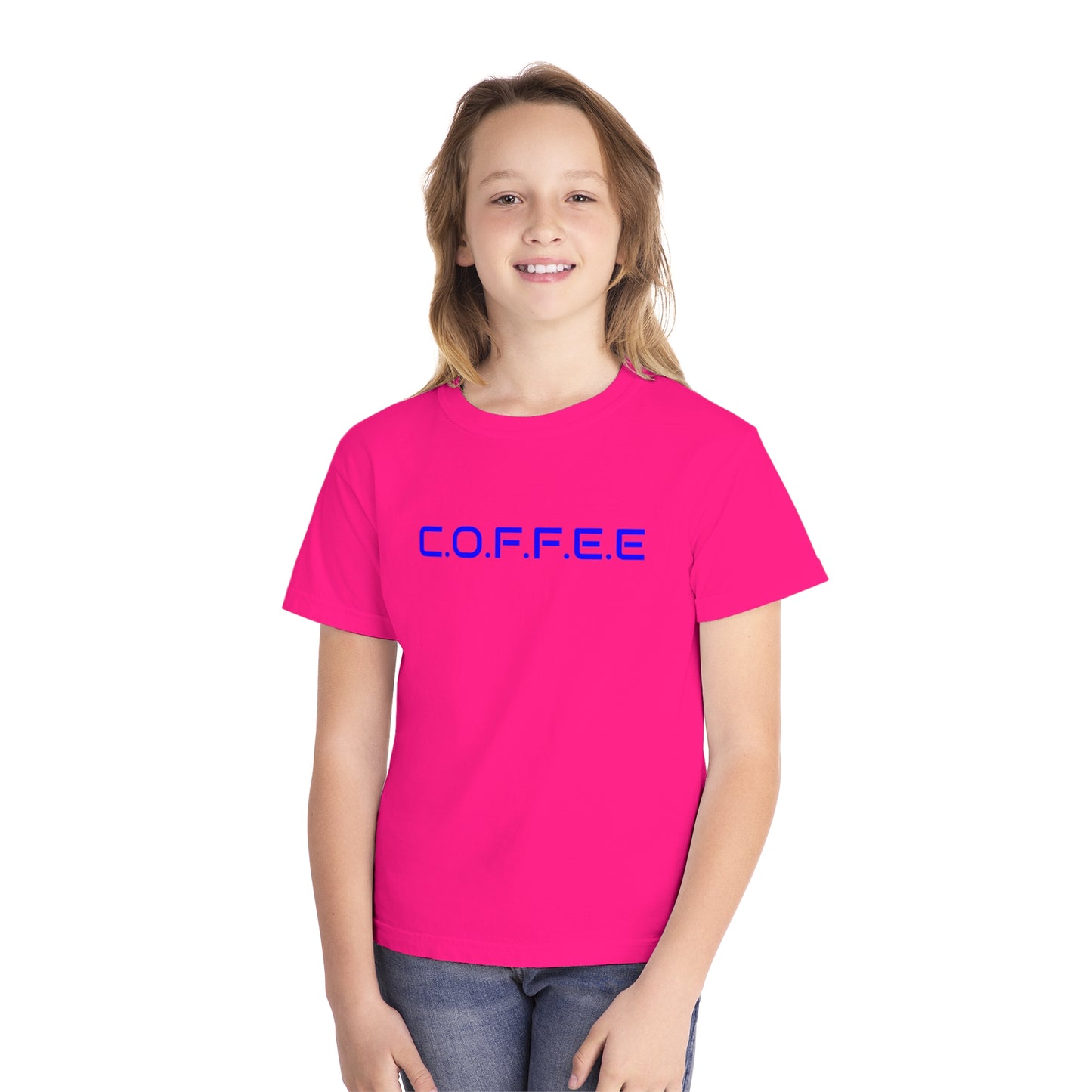 Youth Adult Coffee Christian Blue Words Only