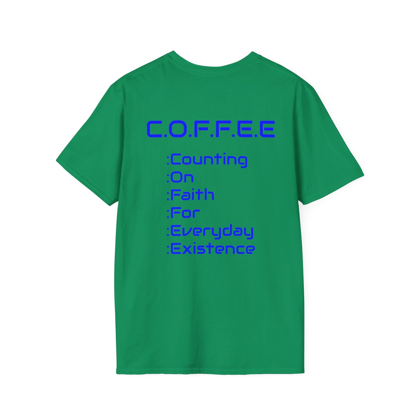 Adult Coffee Christian Blue Words Only