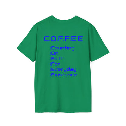 Adult Coffee Christian Blue Words Only