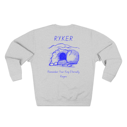 RYKER Christian Blue Letters Crewneck