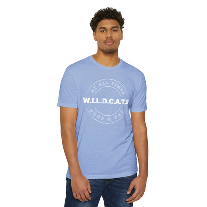 Wildcats Christian White Letters & Picture