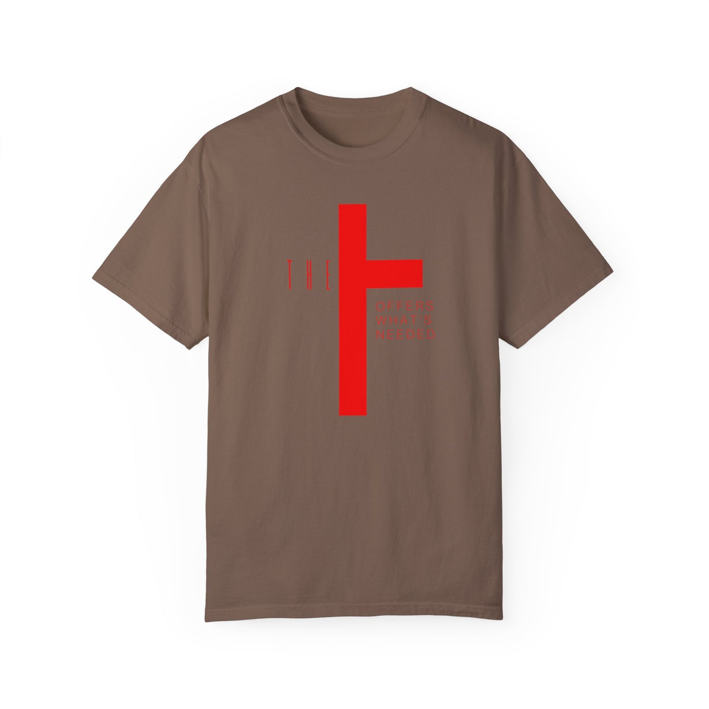 Adult T-Town Christian Red Letters & Cross