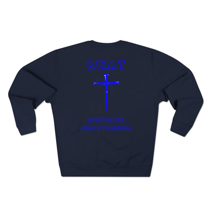 Swat Christian Blue Words Crewneck