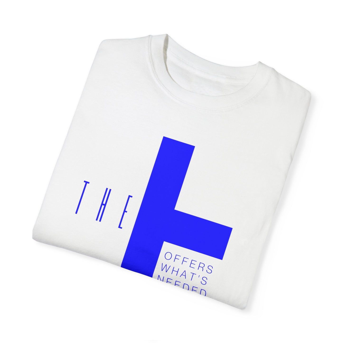 Adult T-Town Christian Blue Letters & Cross