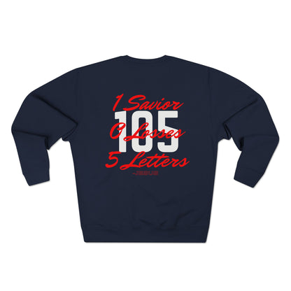 Adult 105 Christian Red and White Letters Crewneck