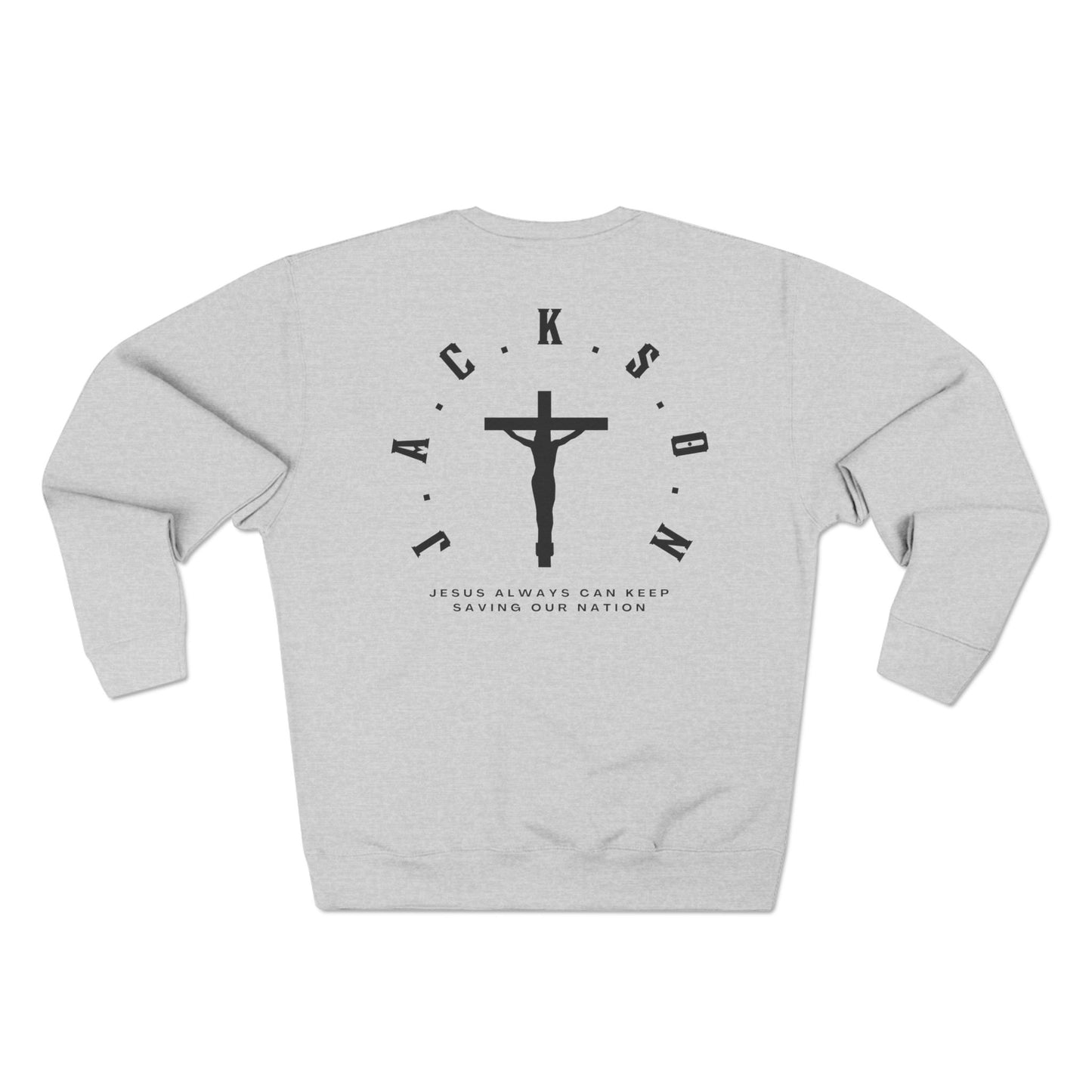 Jackson Black Cross & Letters Crewneck