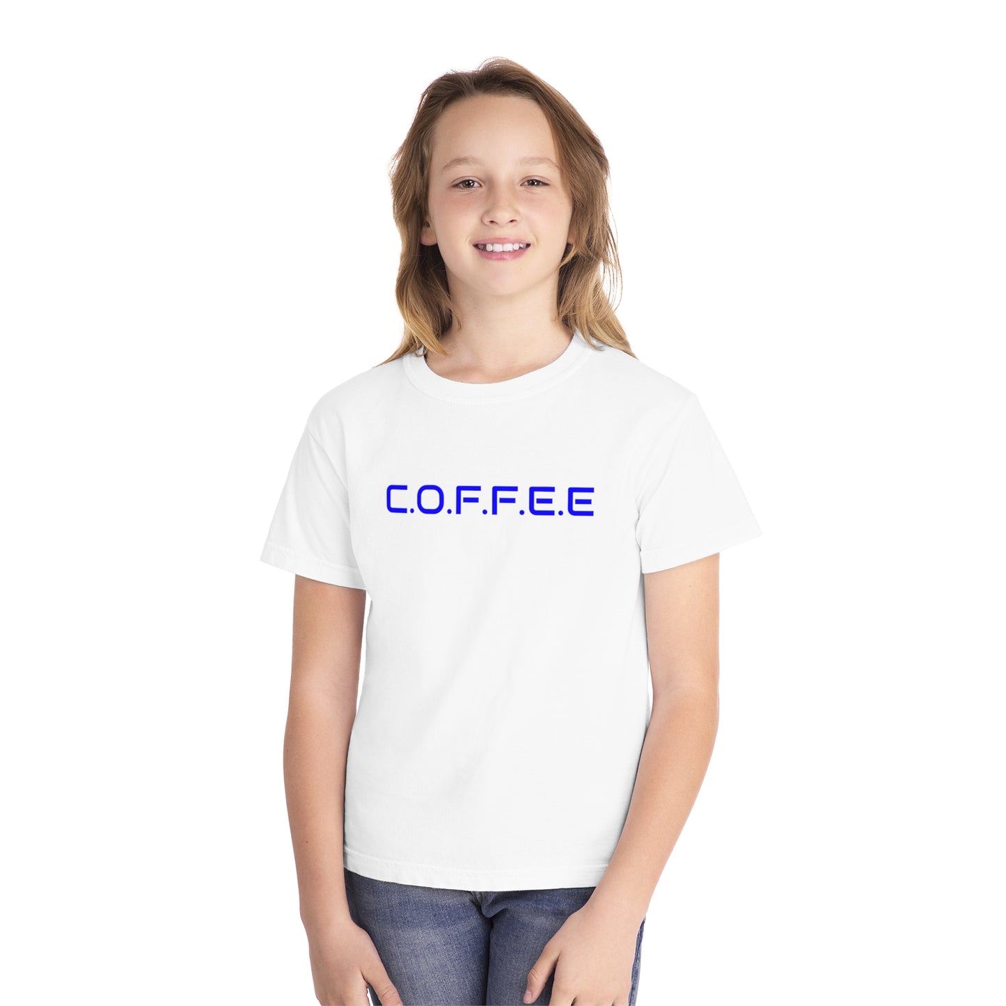 Youth Adult Coffee Christian Blue Words Only