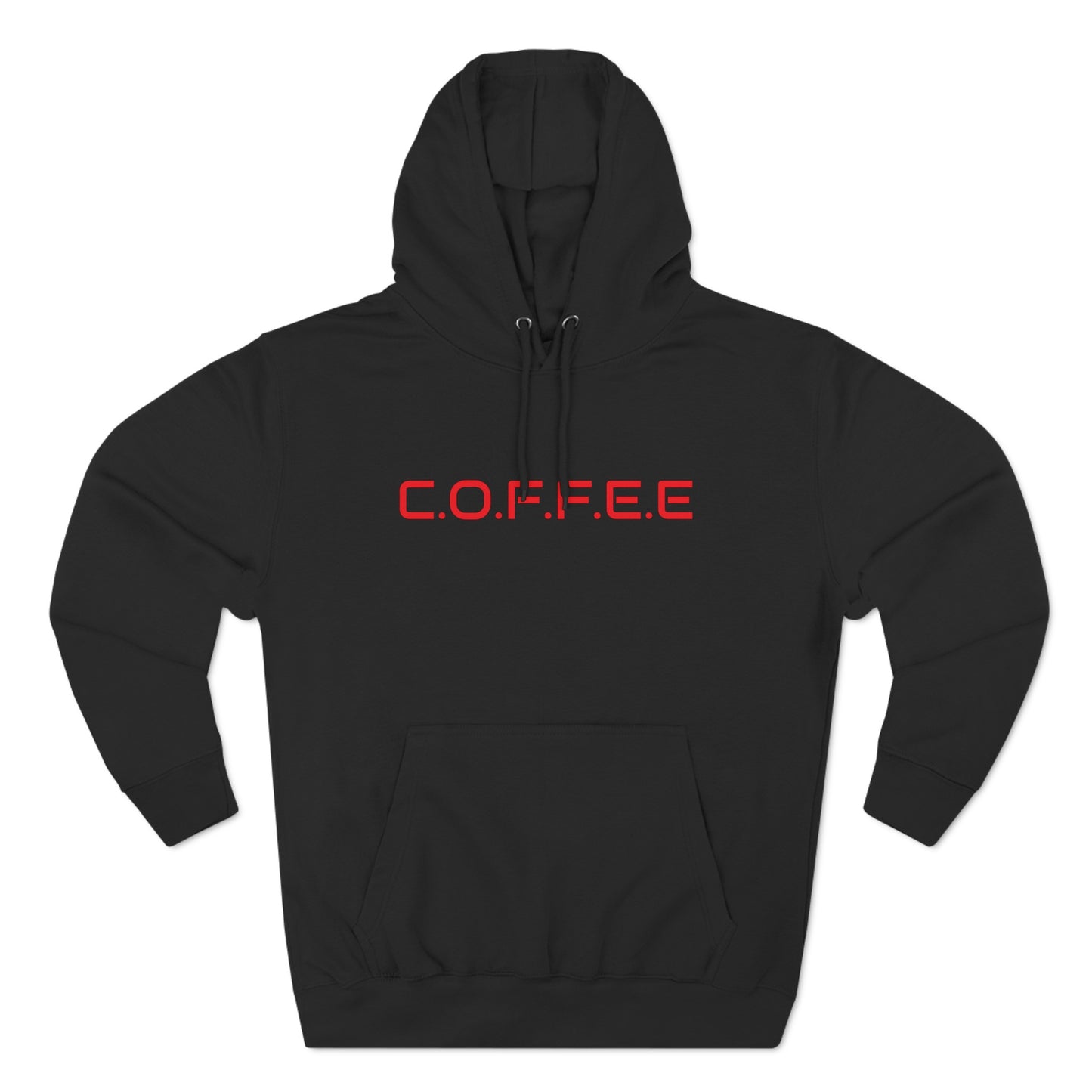 Adult Coffee Christian Red Words Only Hoodie