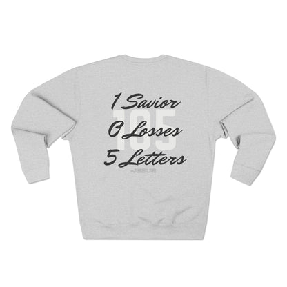 Adult 105 Christian Black and White Letters Crewneck