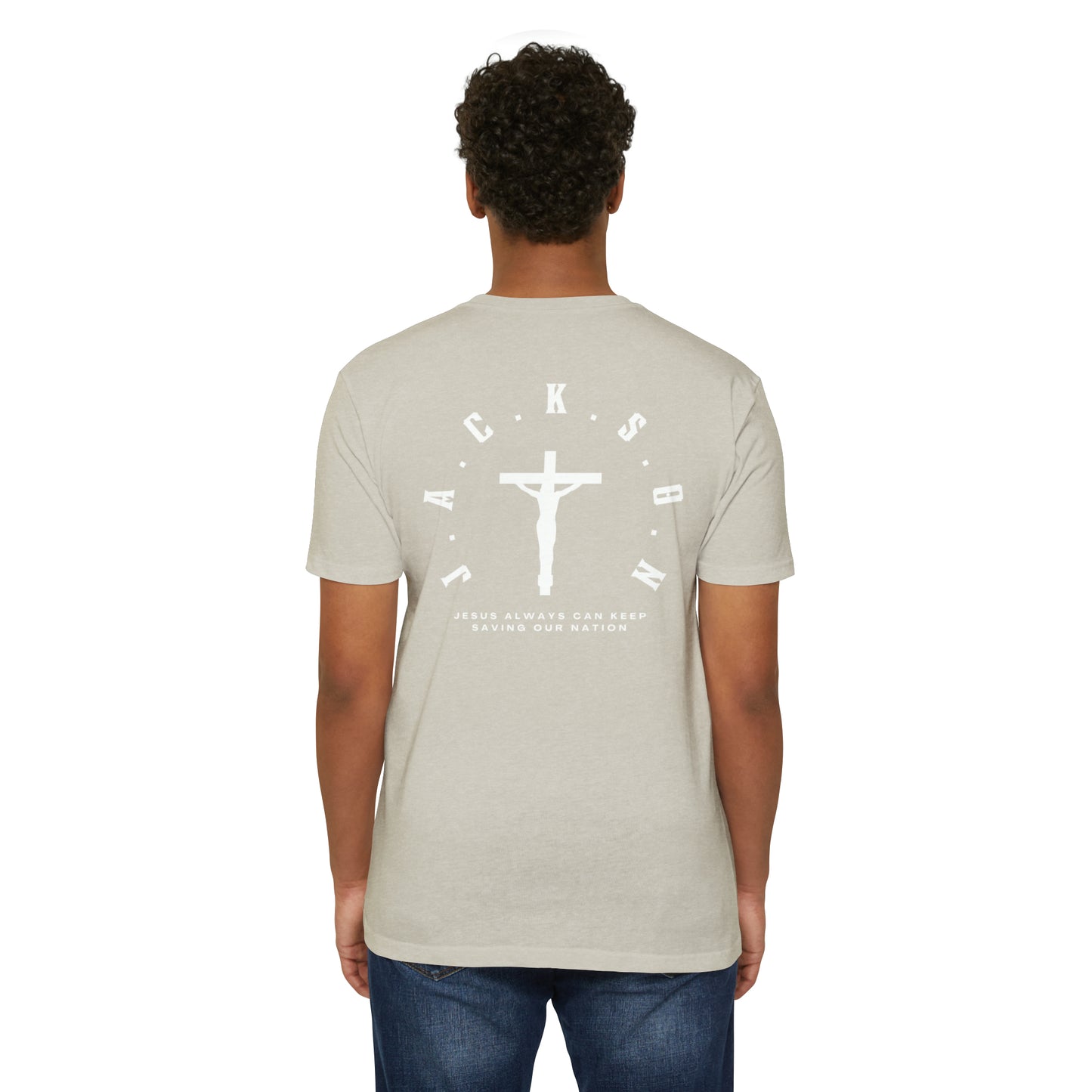 Jackson White Cross & Letters Blended