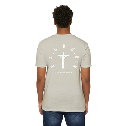 Jackson White Cross & Letters Blended