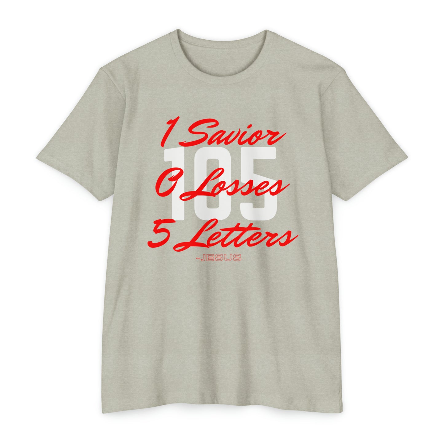 Adult 105 Christian Red and White Letters Blended