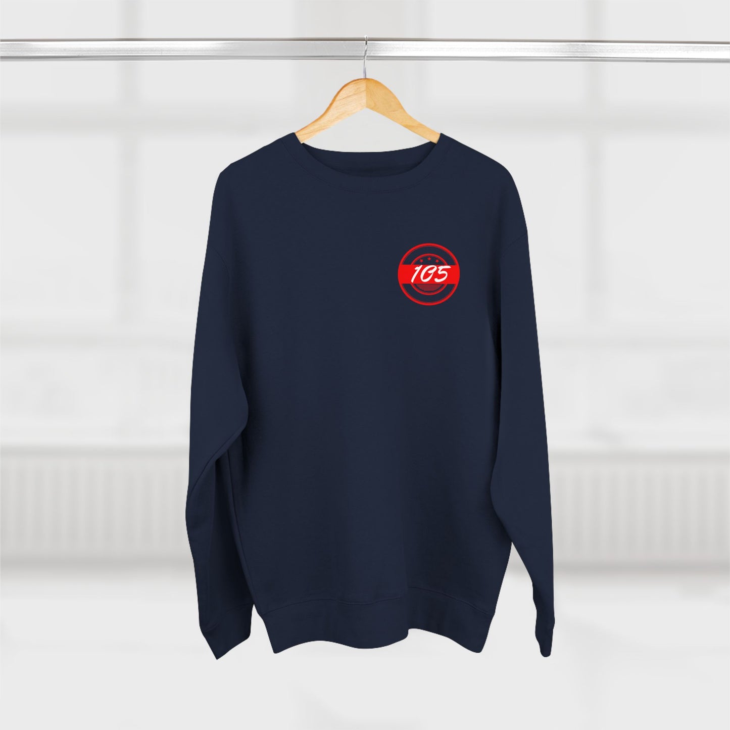 Adult 105 Christian Red and White Letters Crewneck