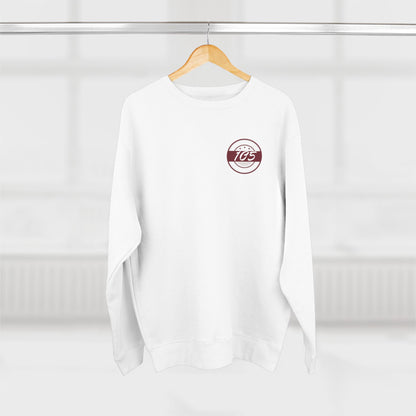 Adult 105 Christian Marron and White Letters Crewneck