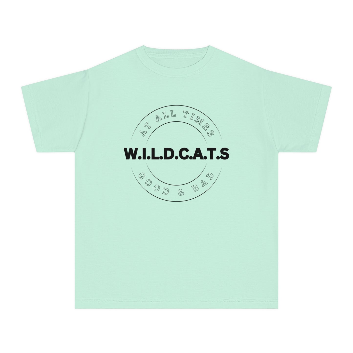 Youth Wildcats Christian Black Letters & Picture