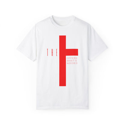 Adult T-Town Christian Red Letters & Cross