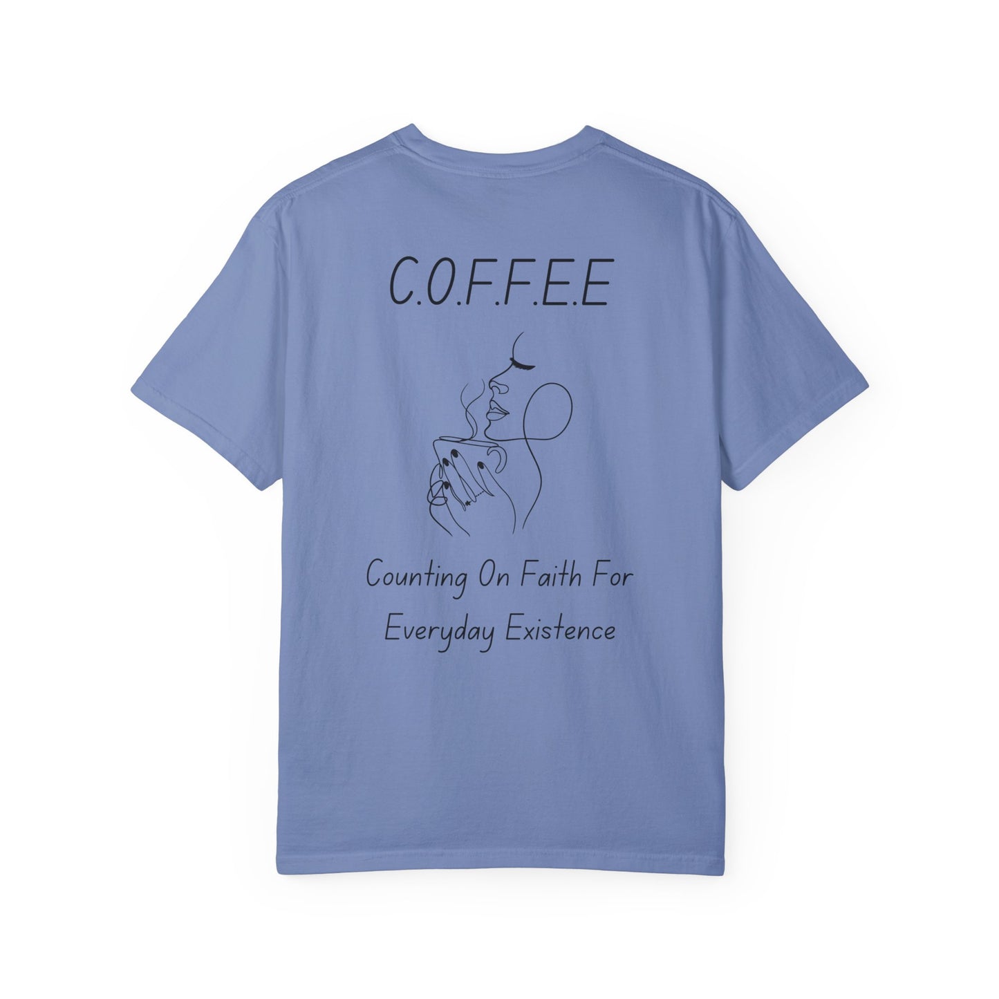 Specialty Adult Coffee Christian Blue Words & Woman Image