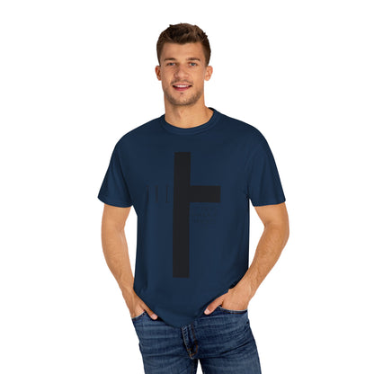 Adult T-Town Christian Black Letters & Cross