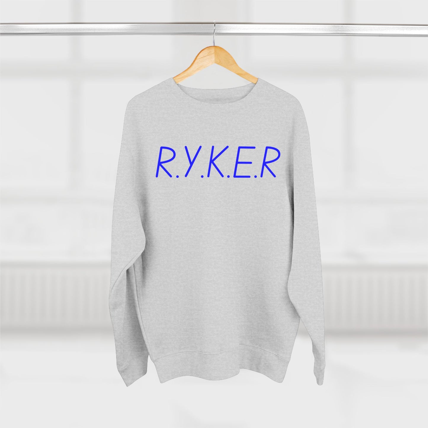 RYKER Christian Blue Letters Crewneck