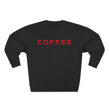 Adult Coffee Christian Red Words Only Crewneck