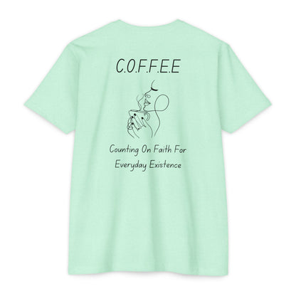 Specialty Adult Coffee Christian Blue Words & Woman Image