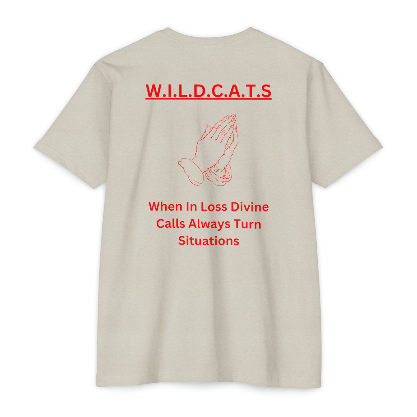 Wildcats Christian Red Letters & Picture