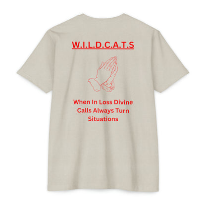 Wildcats Christian Red Letters & Picture