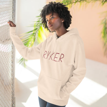 RYKER Christian Marron Letters Hoodie