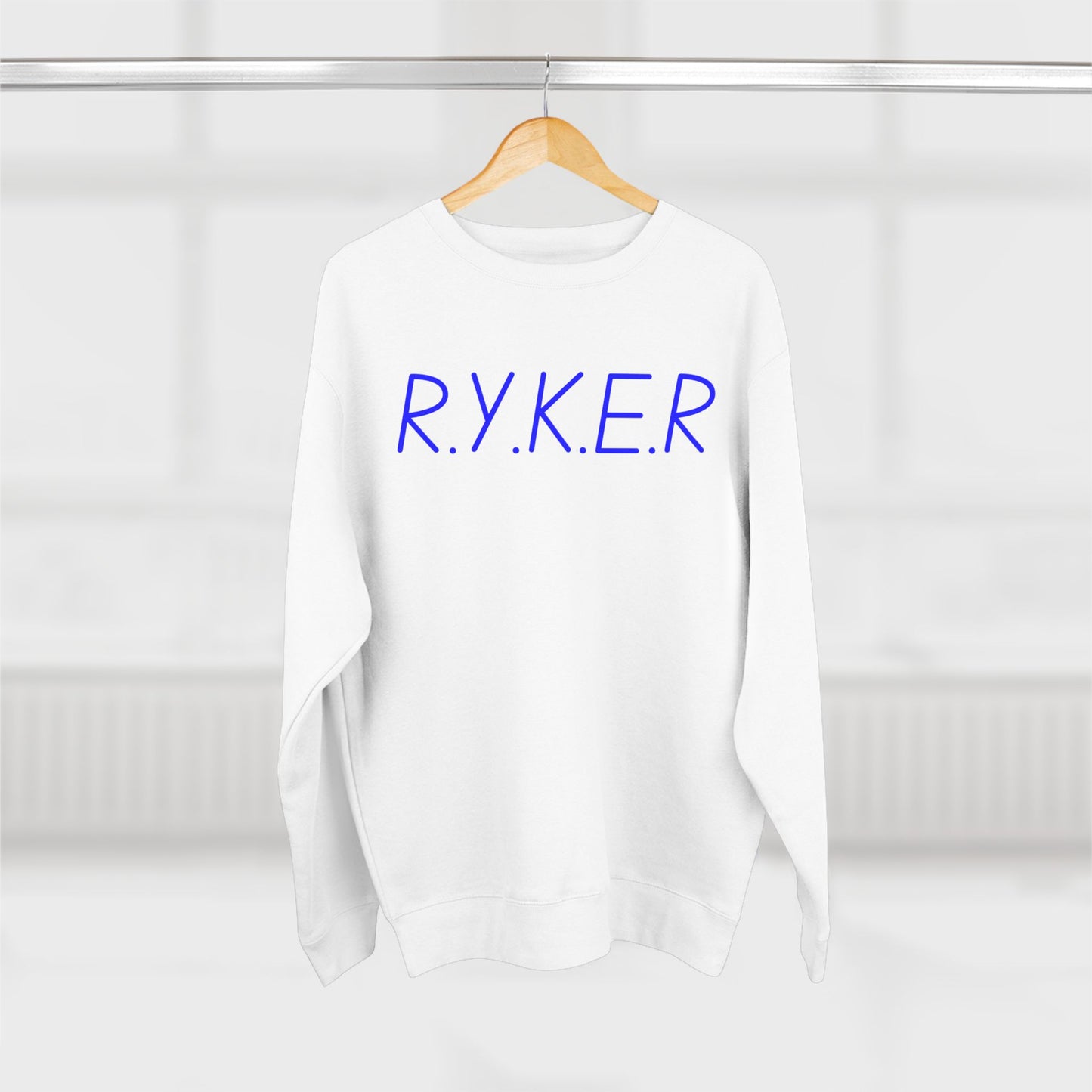 RYKER Christian Blue Letters Crewneck