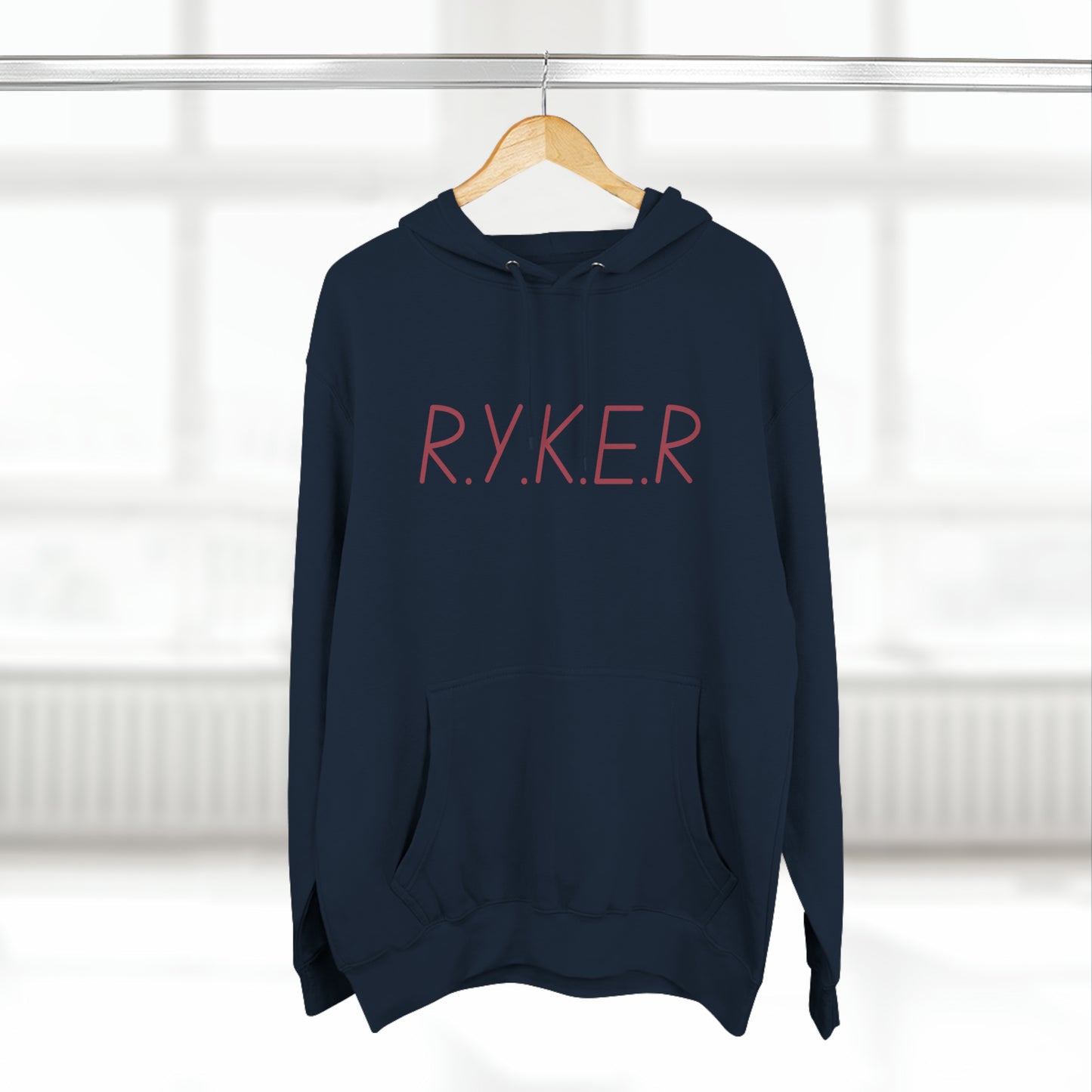 RYKER Christian Marron Letters Hoodie